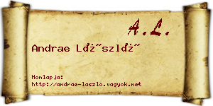 Andrae László névjegykártya