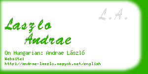 laszlo andrae business card