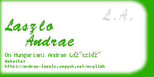 laszlo andrae business card